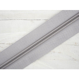 Stuha pro spirální zip 5mm  světlošedivá - 336