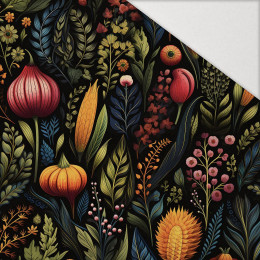AUTUMN FLOWERS WZ.15 - Hydrofobní česaná teplákovina