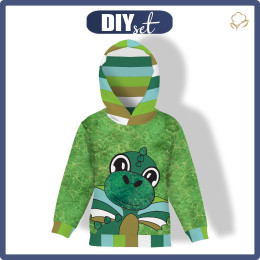DĚTSKÁ MIKINA S KAPUCÍ (ALEX) - DRAK DINO - teplákovina