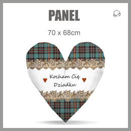POLŠTÁŘOVY PANEL SRDCE - KOCHAM CIĘ DZIADKU / RETRO ROŠT
