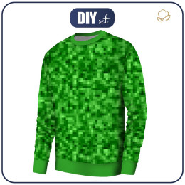 PÁNSKÁ MIKINA (OREGON) BASIC - PIXELY Vz. 2 / zelená - Sada šití