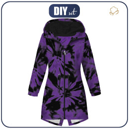 DÁMSKÁ BUNDA PARKA (ANNA) - VIOLETOVÝ BATÍK - sada šití