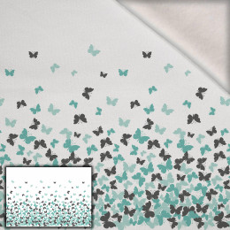 MOTÝLI AQUA - Paneel (105cm x 150cm) teplákovina počesaná s elastanem ITY