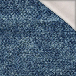 ROZŘEZANÝ JEANS (Atlantic Blue) - teplákovina počesaná s elastanem ITY