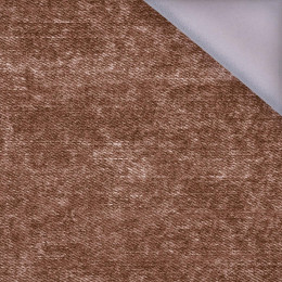 ROZŘEZANÝ JEANS (hnědá) - softshell