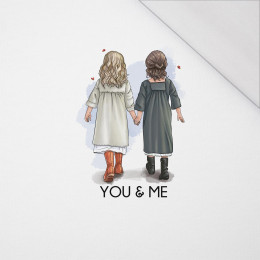 YOU & ME / girls - panel (60cm x 50cm) SINGLE JERSEY
