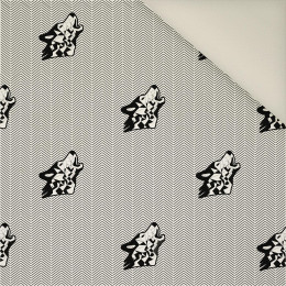 WOLF / NOČNÍ VOLÁNÍ / bílá- Potahový velur 