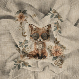 FOX STEAMPUNK FOREST - PANORAMICKÝ PANEL (60cm x 140cm) Mušelín bavlněný