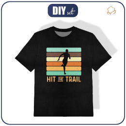 SPORTOVNÍ DĚTSKÉ TRIČKO - HIT THE TRAIL / Černá (140/146)