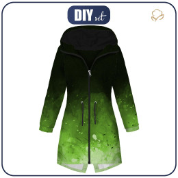 DÁMSKÁ BUNDA PARKA (ANNA) - SKVRNY (zelený) / černý - softshell