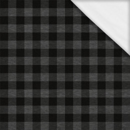 KOSTKA VICHY - MELÍR GRAFITOVÝ- single jersey s elastanem ITY