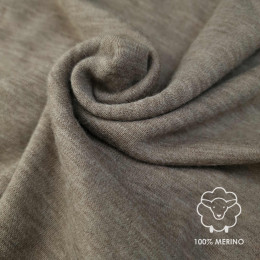 Merino úplet 100% – Melange Hnědá