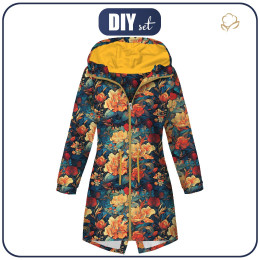 DÁMSKÁ BUNDA PARKA (ANNA) - VINTAGE CHINESE FLOWER VZ. 4 - sada šití