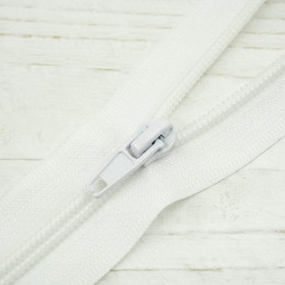 Spirálový zip 60cm dělitelný  - bílý