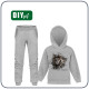 DĚTSKÉ TEPLÁKY (OSLO) - BE BRAVE (BE YOURSELF) / M-01 Melír světle šedý - teplákovina