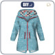 DĚTSKÁ BUNDA PARKA (ARIEL) - ROZŘEZANÝ JEANS (mořský) - softshell