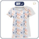 DÁMSKÉ TRIČKO - RETRO FLOWERS vz. 4 - single jersey