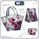 Taška XL s sáčkem 2 v 1 - VINTAGE FLOWERS VZ. 4 - sada siti