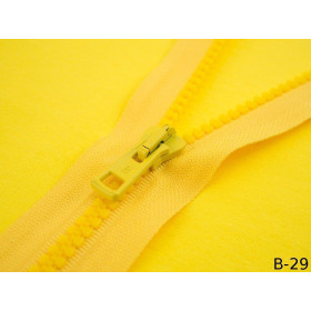 Kostěný zip 50cm dělitelný - citronový B-29