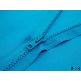 Kostěný zip 40cm dělitelný  - tyrkysový B-18