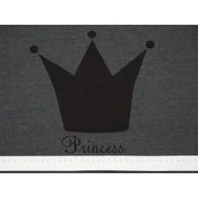 PRINCESS (černý) "L" / grafitový - panel úplet TE210