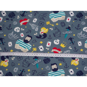 TATTOO / šedý - úplet TE210