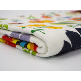 ŁOWICKÝ FOLKLOR / bílý - Viskózový úplet WE210