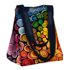 Taška XL s sáčkem 2 v 1 - ABSTRACT CANVAS - sada siti