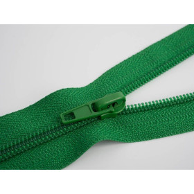 Spirálový zip 45cm dělitelný- zelený