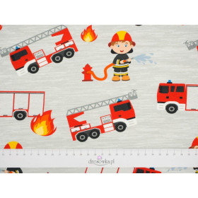 HASIČSKÉ VOZY / oheň - Viskózový úplet WE210