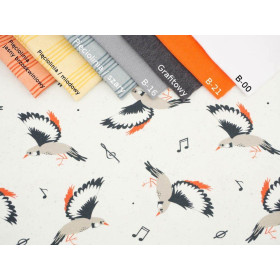 PTAČÍ ZPĚV / starobílý - Viskózový úplet WE210