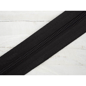 Stuha pro spirální zip 5mm  černá - 580