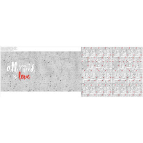 OZDOBNÉ POLŠTÁŘE - ALL YOU NEED IS LOVE / beton