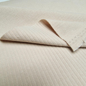 Žebrovaný úplet HARMONIA 4x2 - Light beige (D-55)