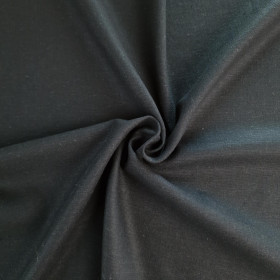 Lněná tkanina s elastanem - BLACK