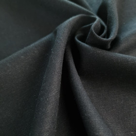 Lněná tkanina s elastanem - BLACK