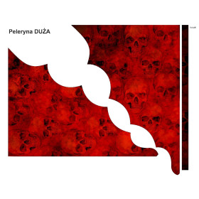 Pláštěnka - RED SKULL / rozměr pro výběr