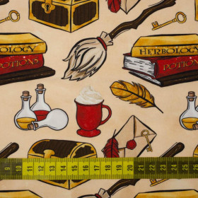 KOUZELNÝ MIX VZ. 3 (KOUZELNÁ ŠKOLA) / béžová - Organická Teplákovina