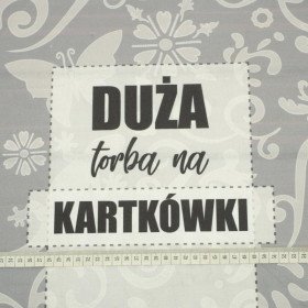 Duża torba na kartkówki / etno - panel tkanina bavlněná