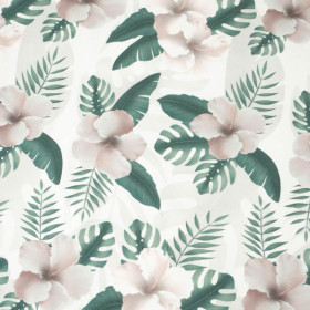 HIBISKUS wz. 2 / biały - organický úplet single jersey s elastanem 