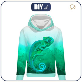 BLUZA DAMSKA (POLA) CLASSIC Z KAPTUREM - KAMELEON -  dzianina pętelkowa