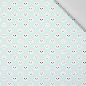 MALÉ ZAJÍČKY/ světlomentolový -  bavlněná tkanina