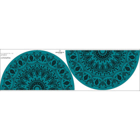 MANDALA vz. 6 / Smaragdově zelená - panel pro kruhovou sukni