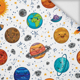 PLANETY / bílá - teplákovina