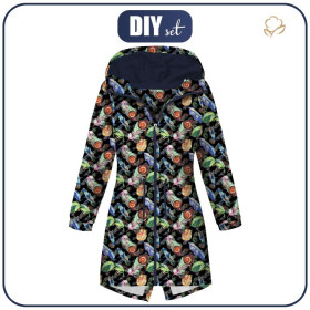 DÁMSKÁ BUNDA PARKA (ANNA) - PAWIE PIÓRKA / czarny - softshell