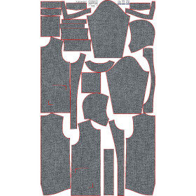PÁNSKÁ BUNDA PARKA (TOM) - LEN / šedá - Sada šití
