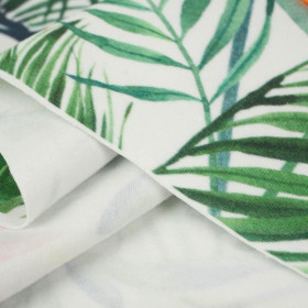 RAJSKA DŻUNGLA / biały - organický úplet single jersey s elastanem 