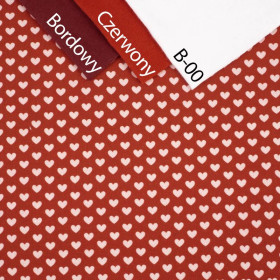 SRDÍČKA / červený (VALENTÝNSKÉ SRDCE) - Organická Teplákovina
