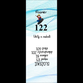Štítek chlapecký "SKATER" CZ - Sada 9 ks / Velikost na výběr