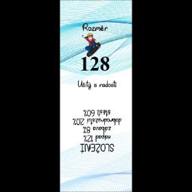 Štítek chlapecký "SKATER" CZ - Sada 9 ks / Velikost na výběr